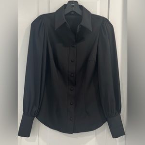 BOSTON PROPER Victoria Chic Drama-Sleeve Shirt, Size XXS